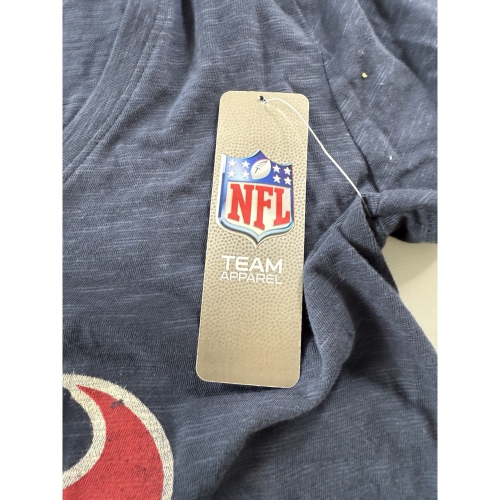 47 Brand Houston Texans Womens V-Neck Tee Shirt Navy Blue NFL Large NEW - Picture 5 of 8